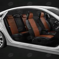 Чехлы на сидения для Citroen C4 Picasso 2013-2019 черный-фокс экокожа Автолидер