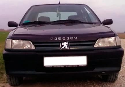 Дефлектор капота (мухобойка) Peugeot 306 с 1993-1997 г.в. (Пежо 306) Вип Тюнинг